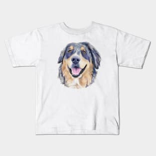 Berne Aussie Dog Watercolor Illustration Kids T-Shirt